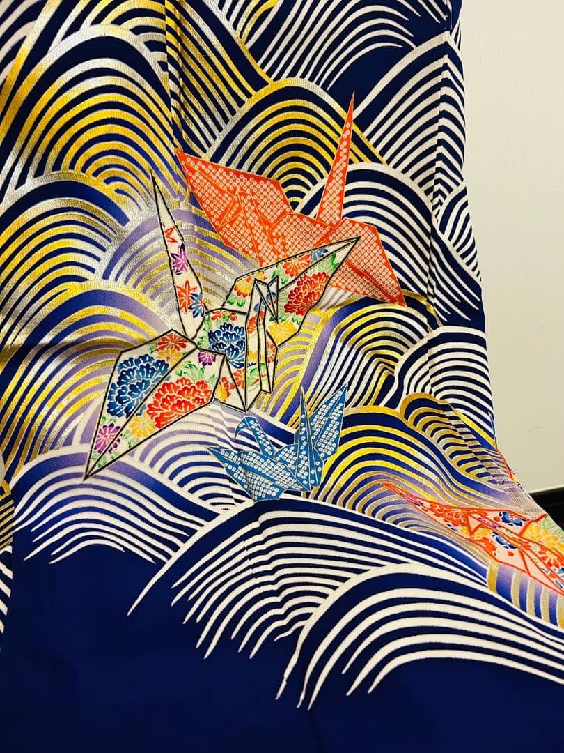 七五三7歳フルセット一式 紫色 正絹　素敵な色と柄で写真映えします♪