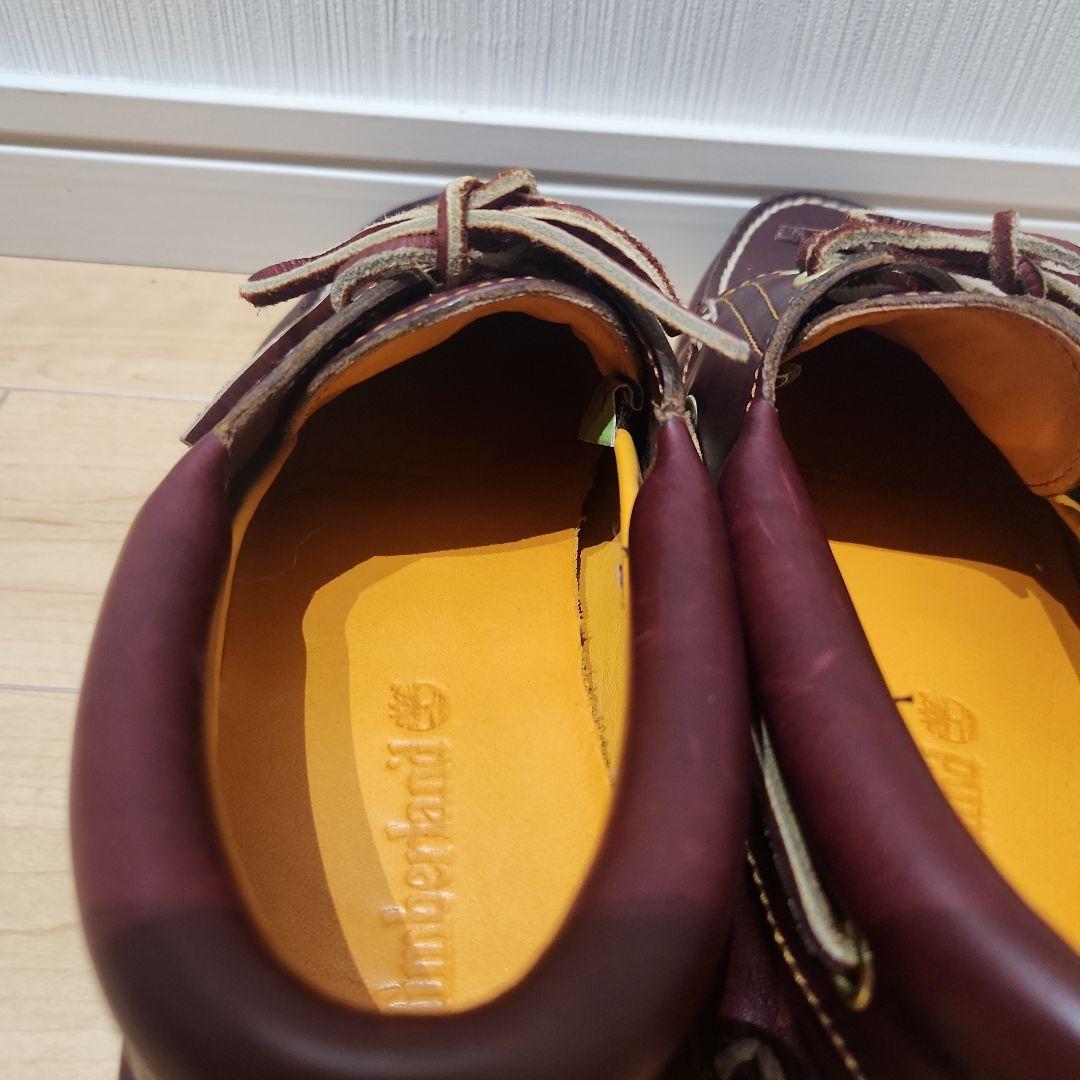 極美品　Timberland　モカシン25.5cm デッキシューズ3eye