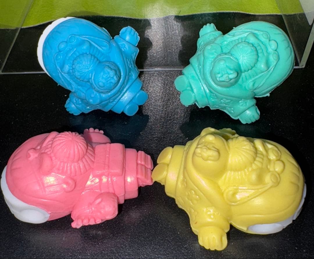 昭和レトロ かみつきばあちゃん 消しゴム 4種類 当時物 未使用品