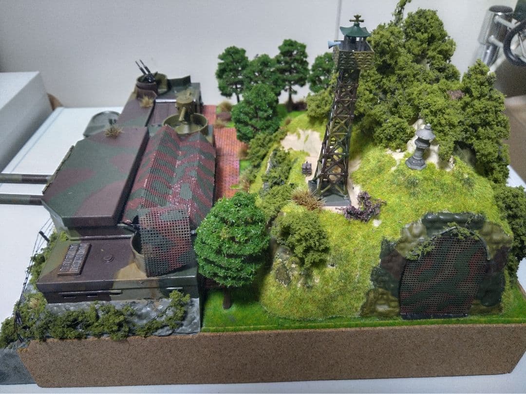 【ワンオフ】HO 仮想　本土決戦　津久田岬砲台　基地　日本軍　要塞　ジオラマ