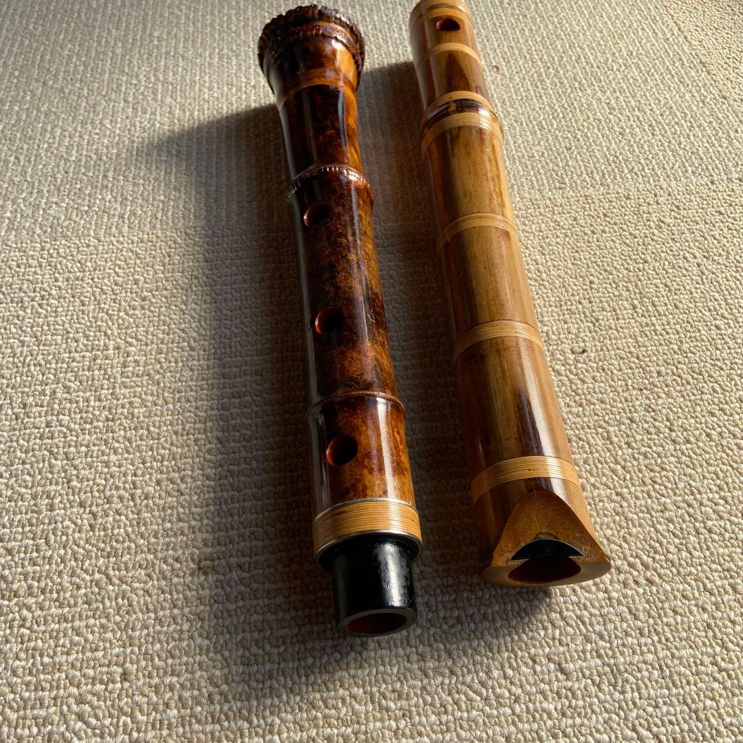 249⭐️尺八眞山銘 一尺九寸管 眞山銘三印