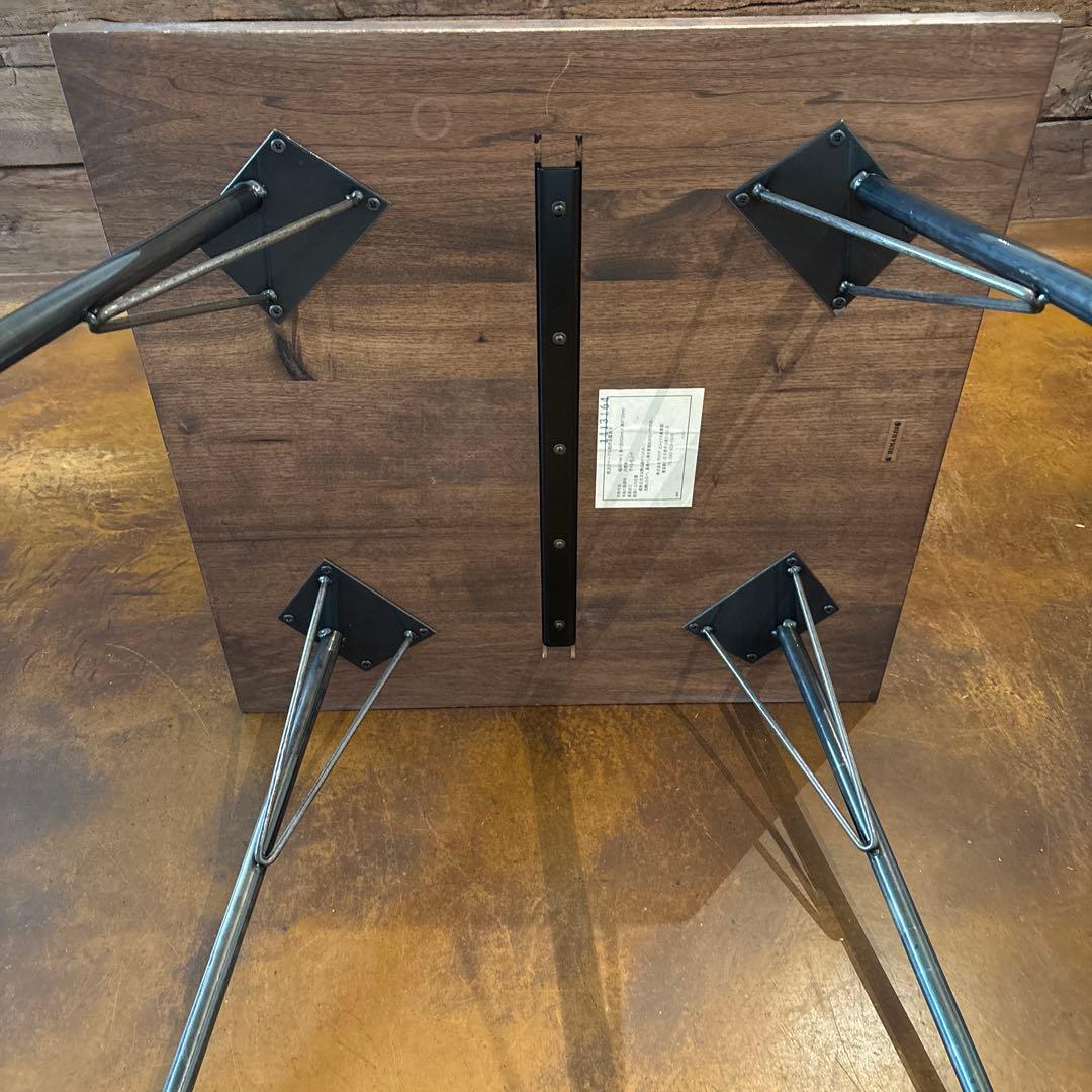 BIMAKES天然木とアイアンのダイニングテーブル　B