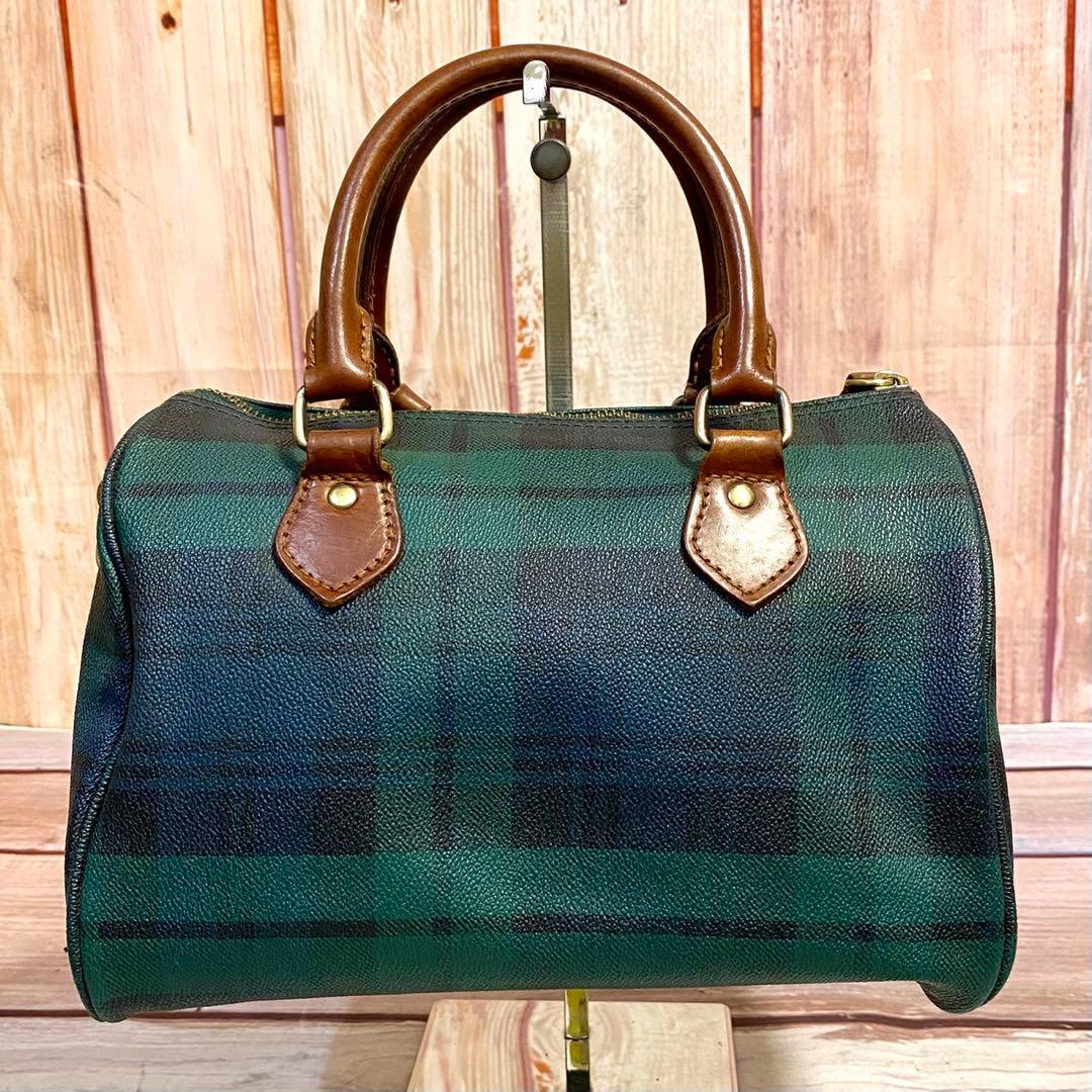 ポロラルフローレン　ハンドバッグ　ミニボストンバッグ　手提げ　チェック柄