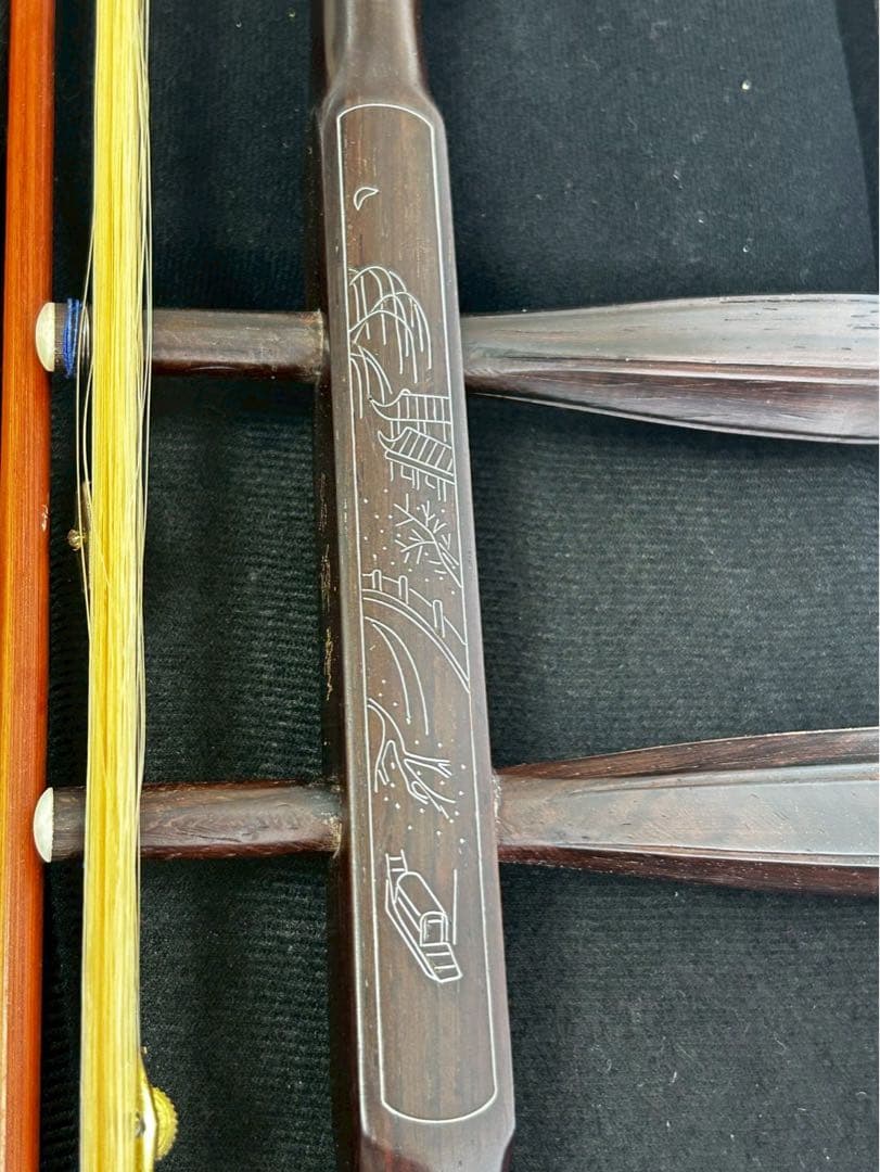 血紫檀名師堂二胡と付属品セット　購入価格30万以上