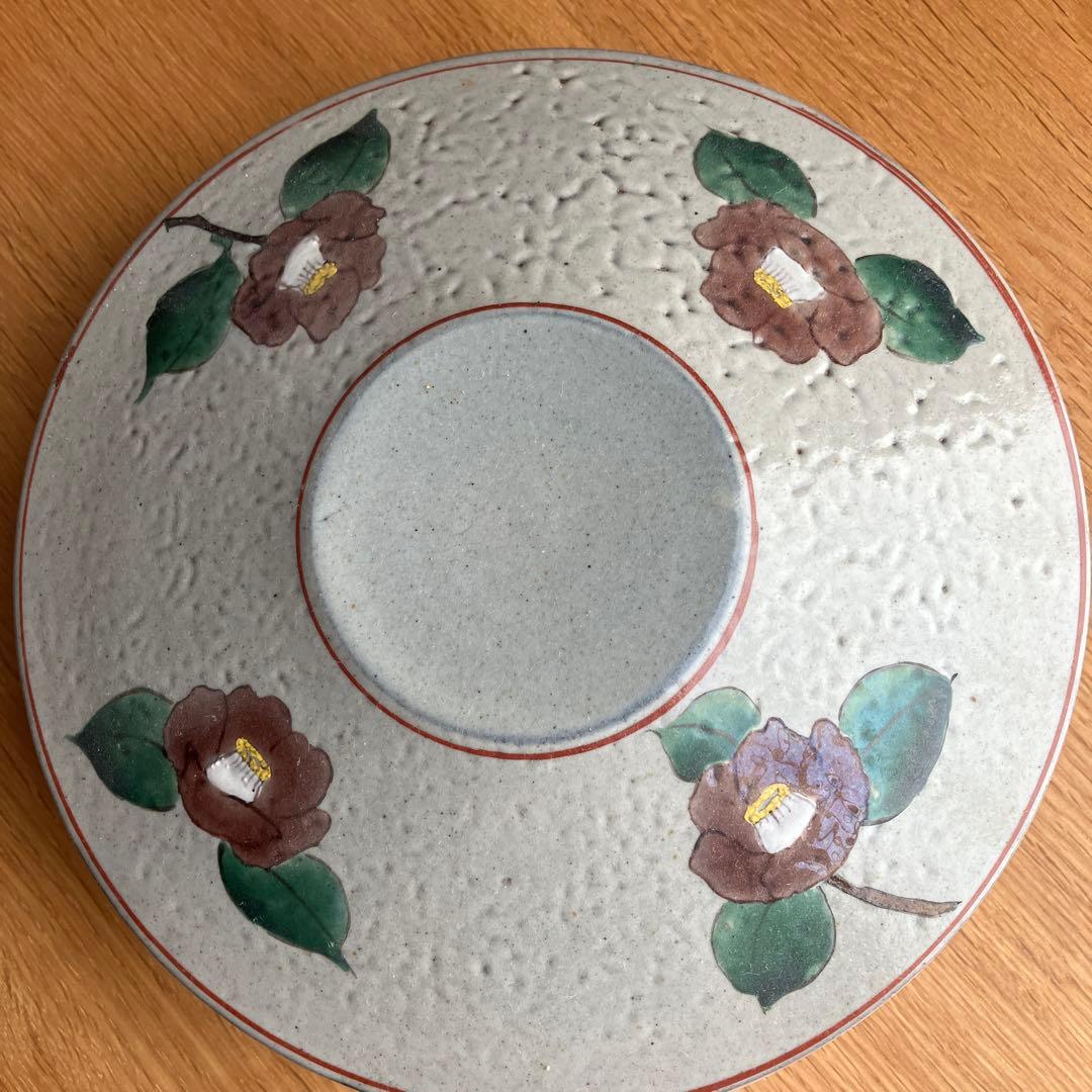 菓子鉢 椿模様 蓋付き菓子鉢 益子焼 作家物 菓子器 じきろう 菓子鉢 椿