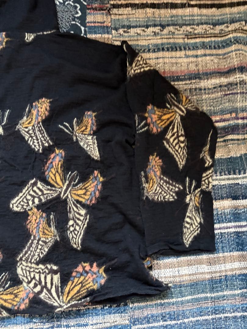 KAPITAL 縮絨ウール　蝶々　フード付きパーカー　バハパーカー