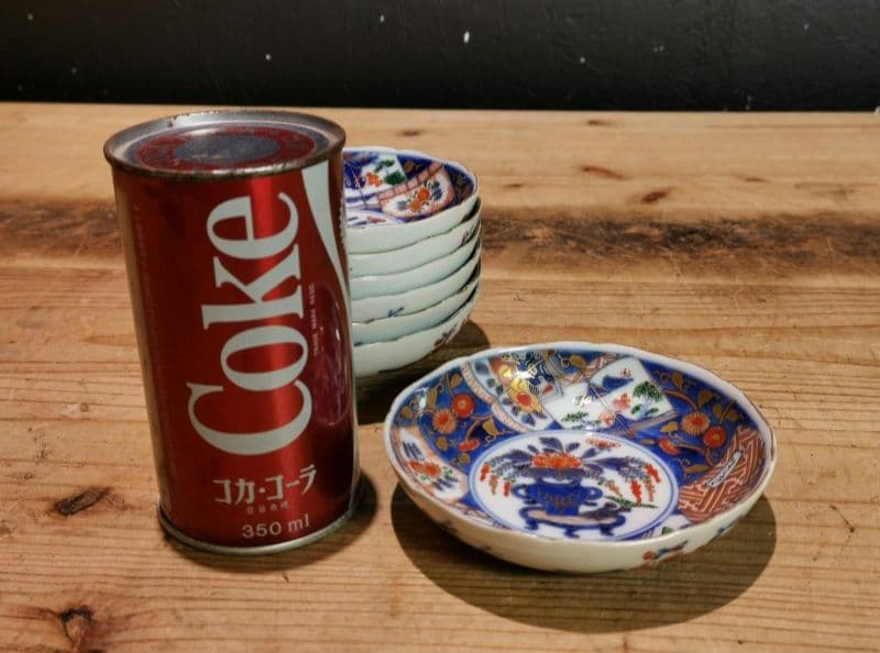 93ub52 大明成化年製 金彩 色絵 銘々皿 七客