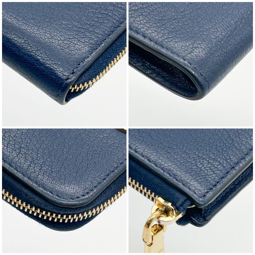 ミュウミュウ ケース 小物入れ マドラス レザー L字 ラウンドファスナー