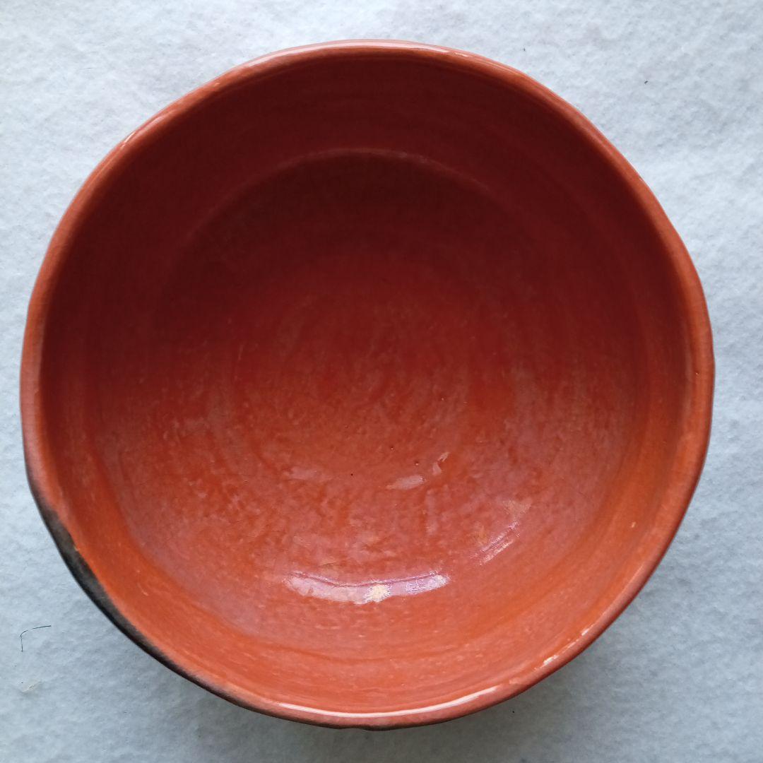 お値下げ〜8/10伊東桂楽稲妻絵 赤楽平茶碗桂窯真田紐茶道具