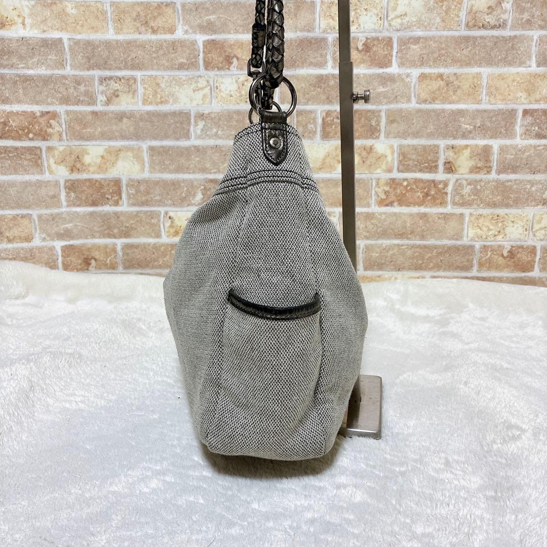 良品　バーバリーブルーレーベル ホースロゴ ショルダーバッグ 編み込み