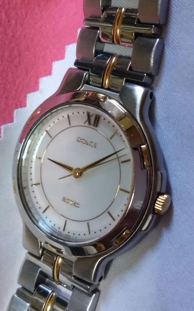 セイコー　ドルチェ　シェル文字盤　美品！①