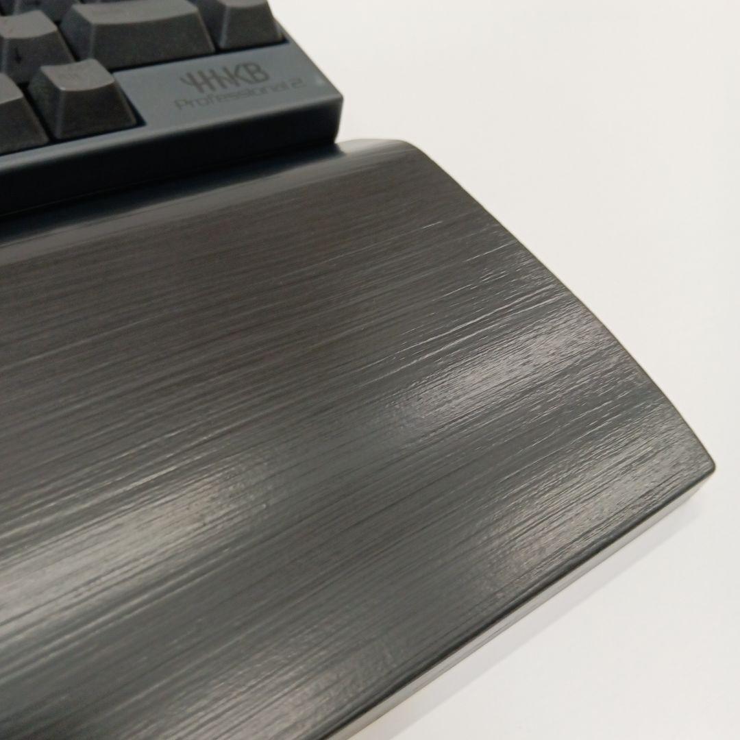 パイン集成材HHKB Studio用 手作りパームレスト兼キーボードルーフ シ漆