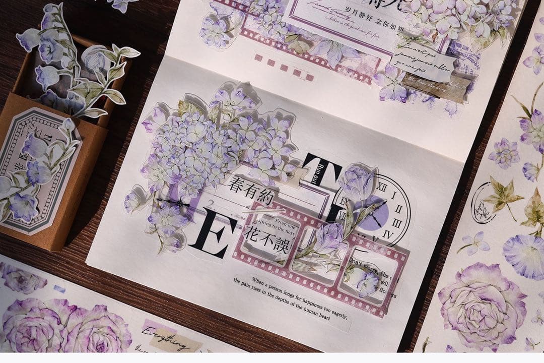 ⭐️SALE⭐️小白家文創《幻紫》海外マスキングテープ　マステ 【2207】