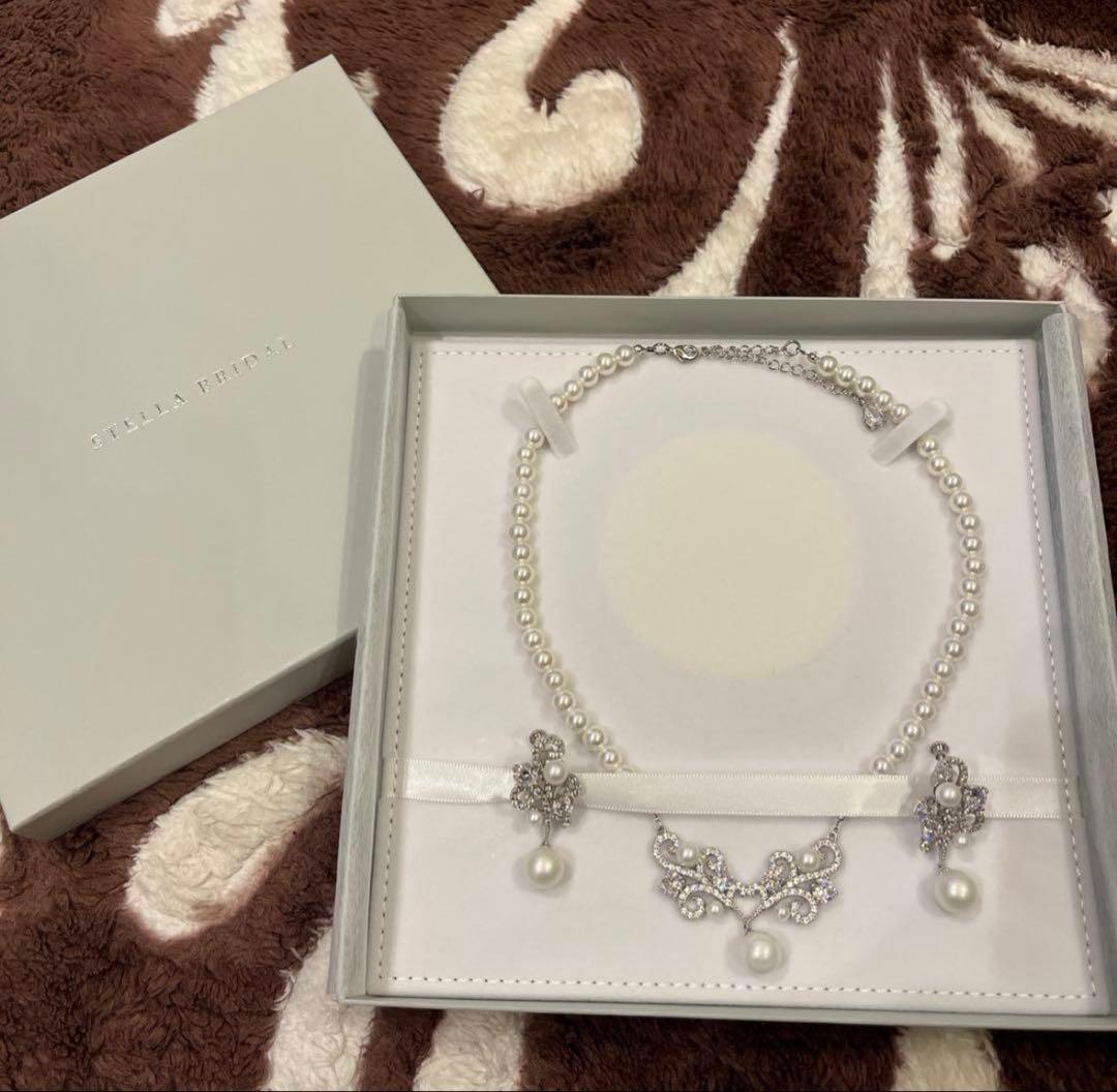 STELLA BRIDAL ブライダルアクセサリー　ネックレス　イヤリング