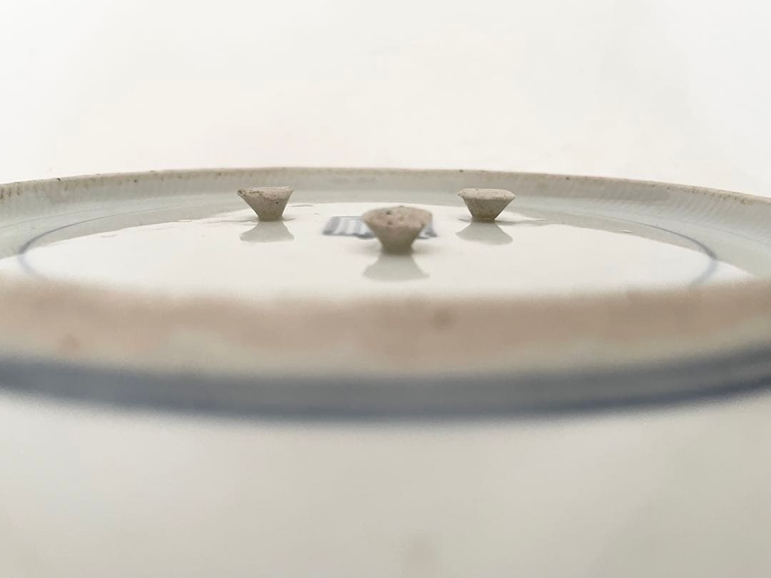 骨董 アンティーク 藍九谷 古九谷金銀彩 輪花 七寸皿 牡丹 蛇籠 水車