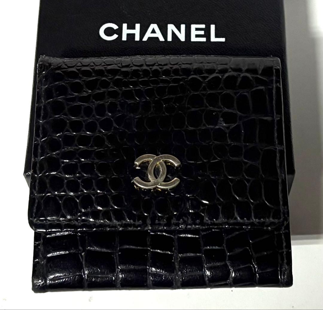 CHANELシャネル☆ケース クロコダイル☆保管ケース&ミニショッパー