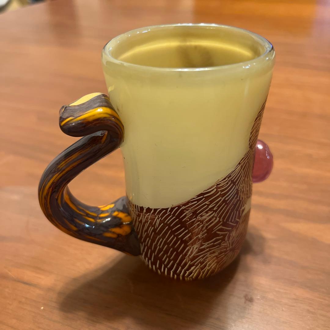 土井朋子さん リス形ガラス製マグカップ