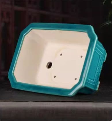 長方形鉢 盆栽鉢 青磁鉢 山野草鉢 多肉植物 植木鉢 小品大品盆栽鉢 陶器鉢置物