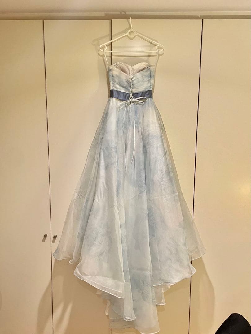 お値下げ中　カラードレス 水色 Aライン 3WAY クリーニング済