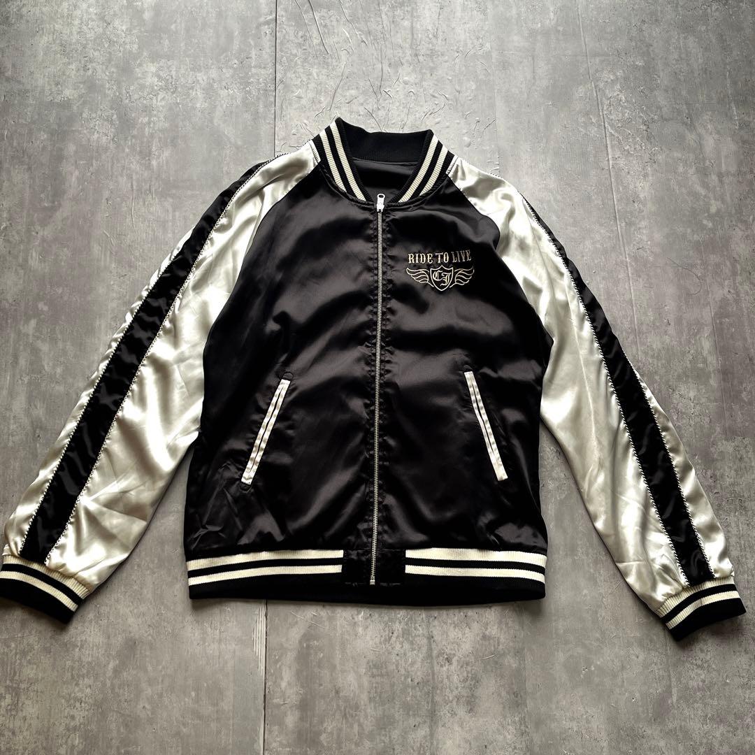 清木場俊介 CRAZY JET スカル刺繍 スカジャン archive y2k - メルカリ