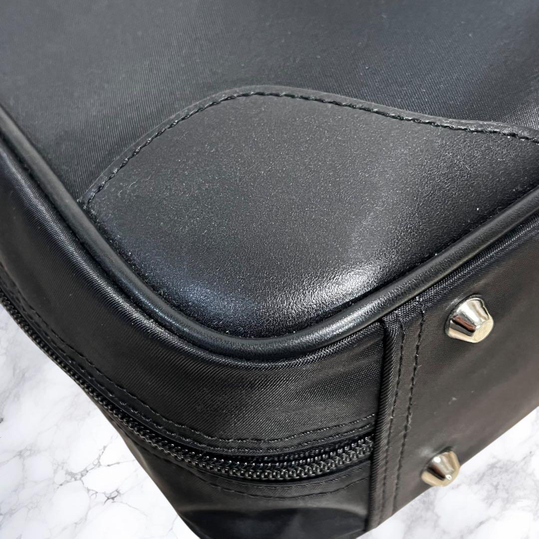 極美品 タケオキクチ 2way ビジネスバッグ ショルダーバッグ 本革 ナイロン