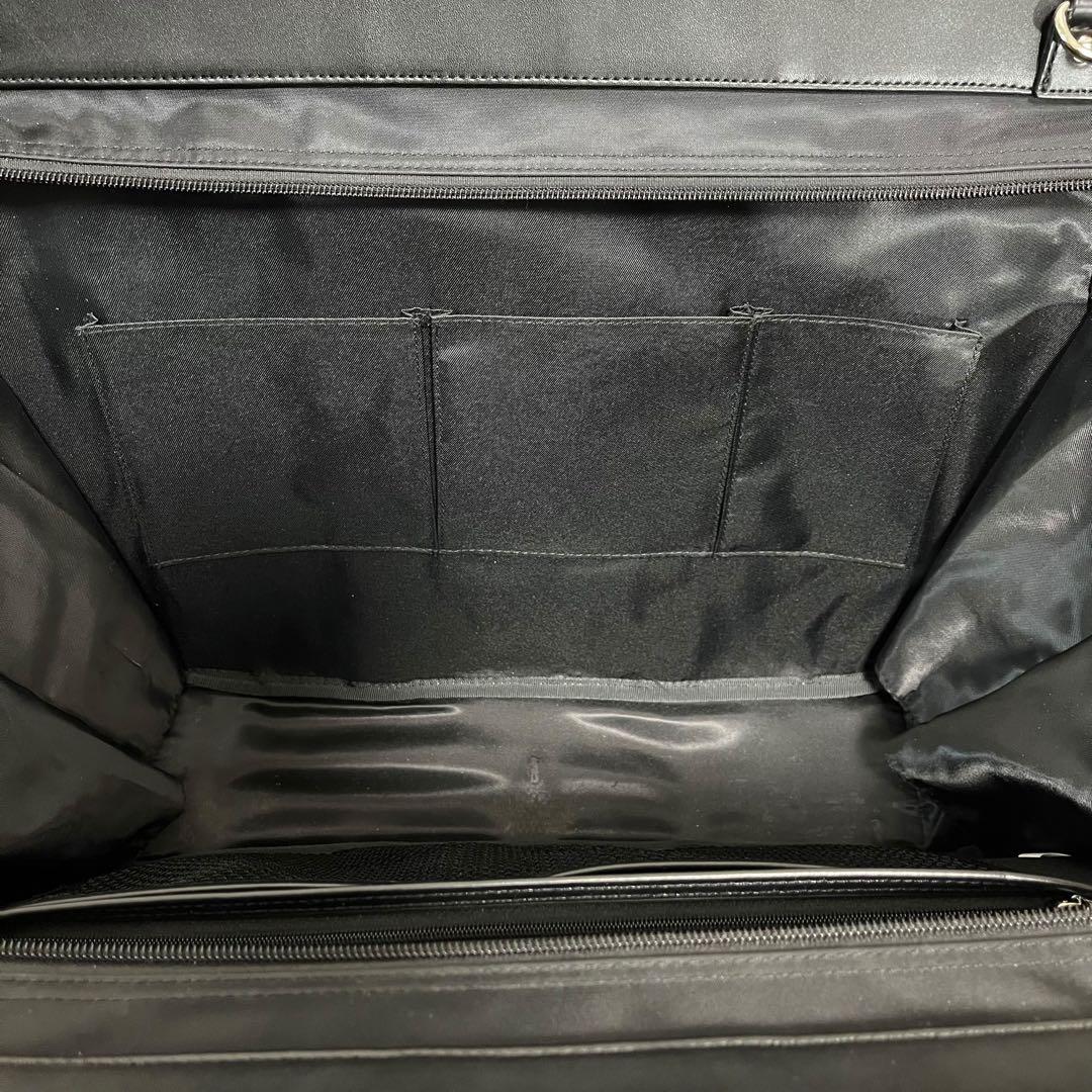 極美品 タケオキクチ 2way ビジネスバッグ ショルダーバッグ 本革 ナイロン