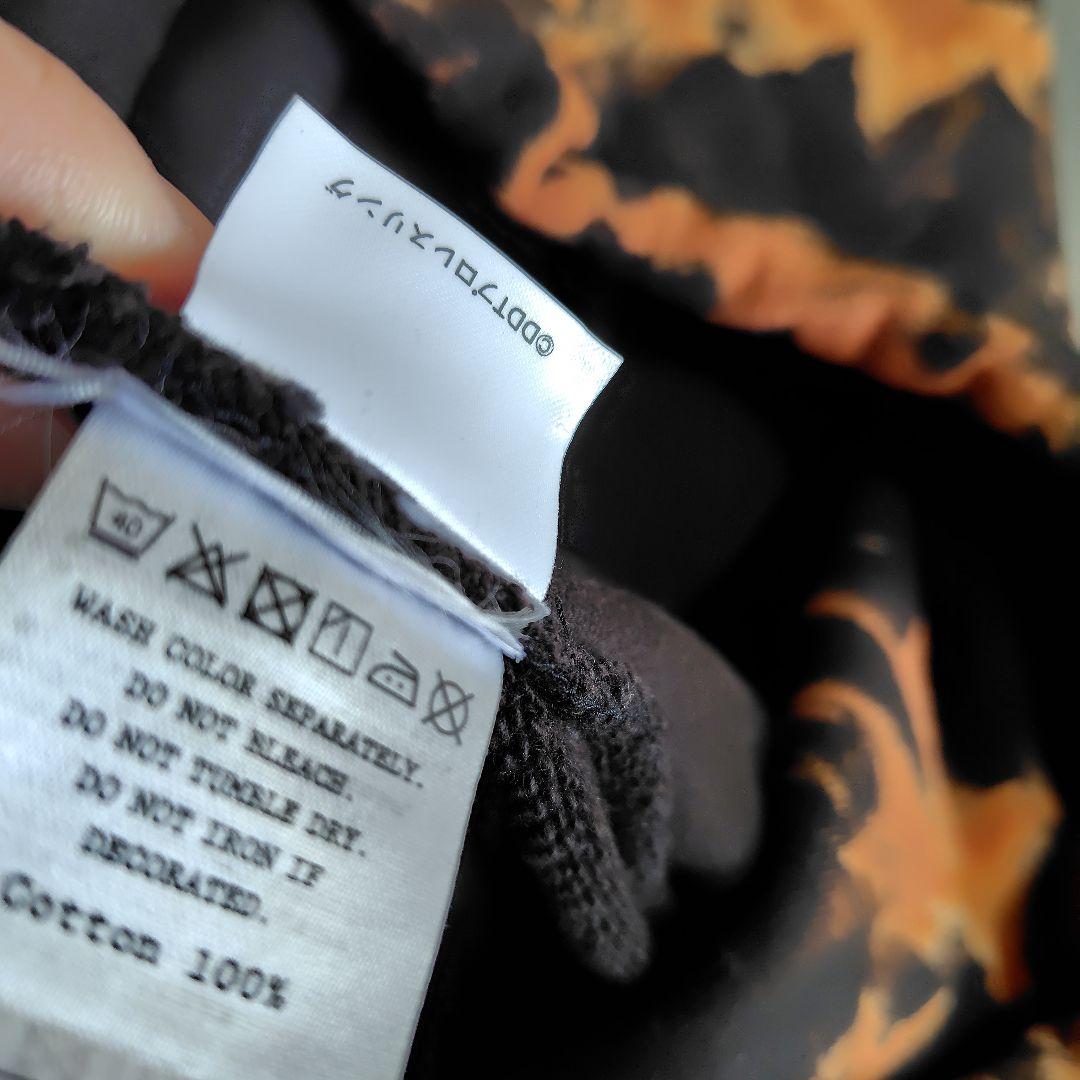 【美品】DDTプロレス MAOFAC パーカー タイダイ染め 黒 オレンジ M