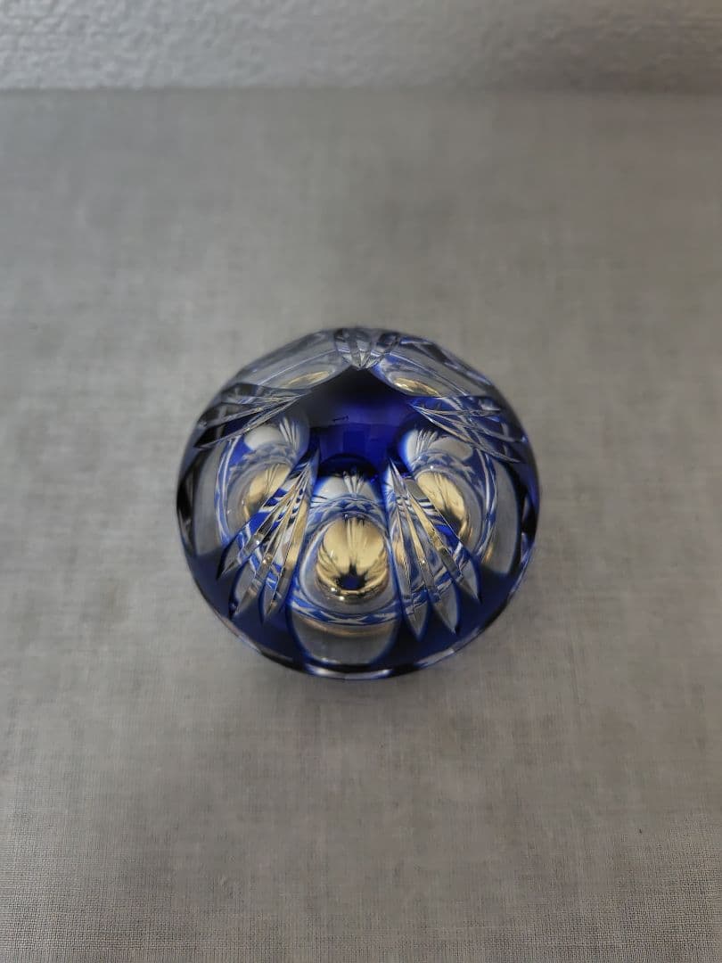 カガミクリスタル 江戸切子 クリスタルカット ガラス 置時計｜