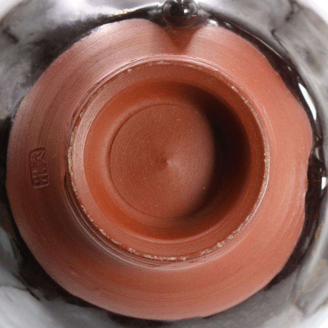 三代 伊藤赤水作 佐渡無名異焼 抹茶碗 共箱共布 茶道具 AT162 SS1 美術