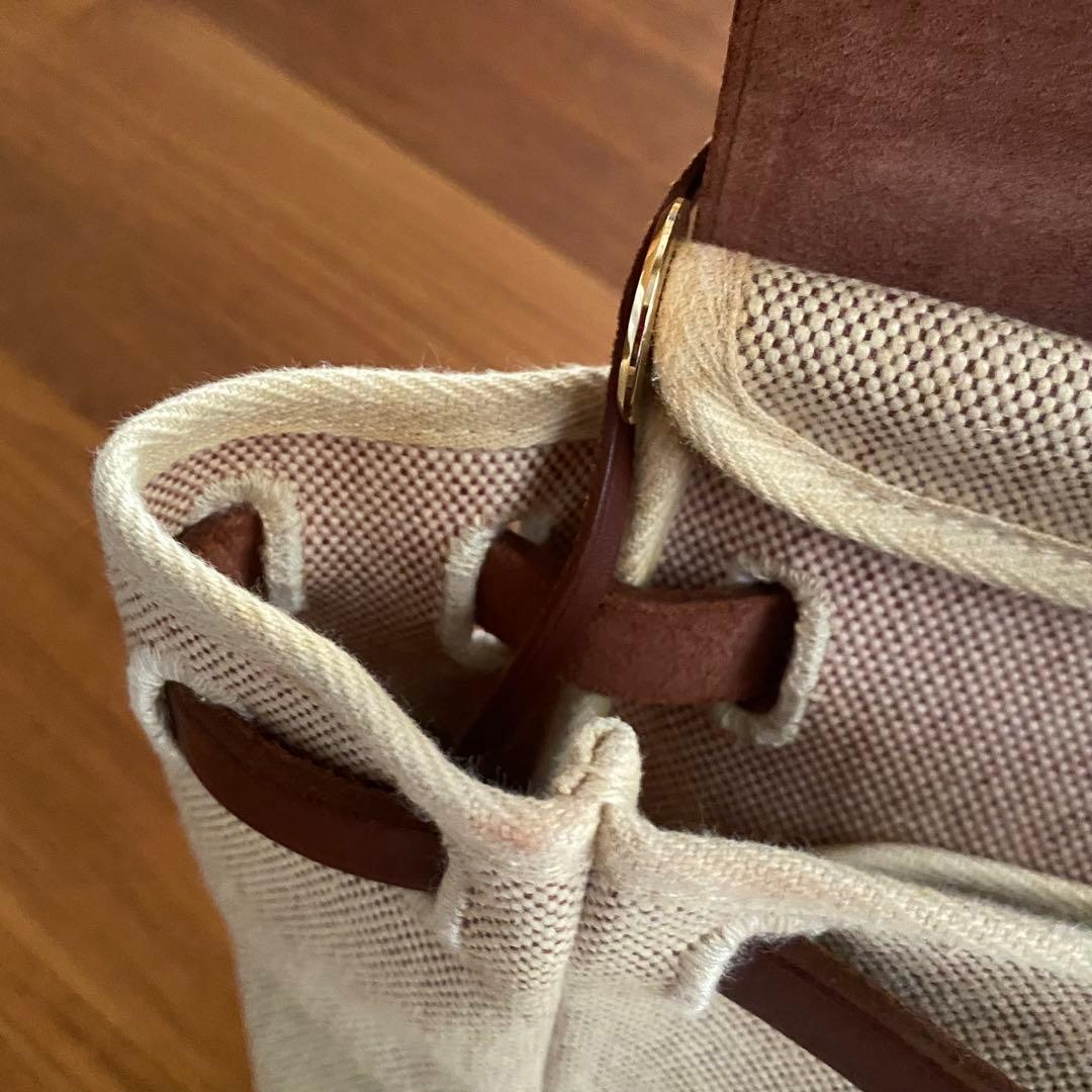 HERMES エルメス エールバッグ キャンバス ハンドバッグ