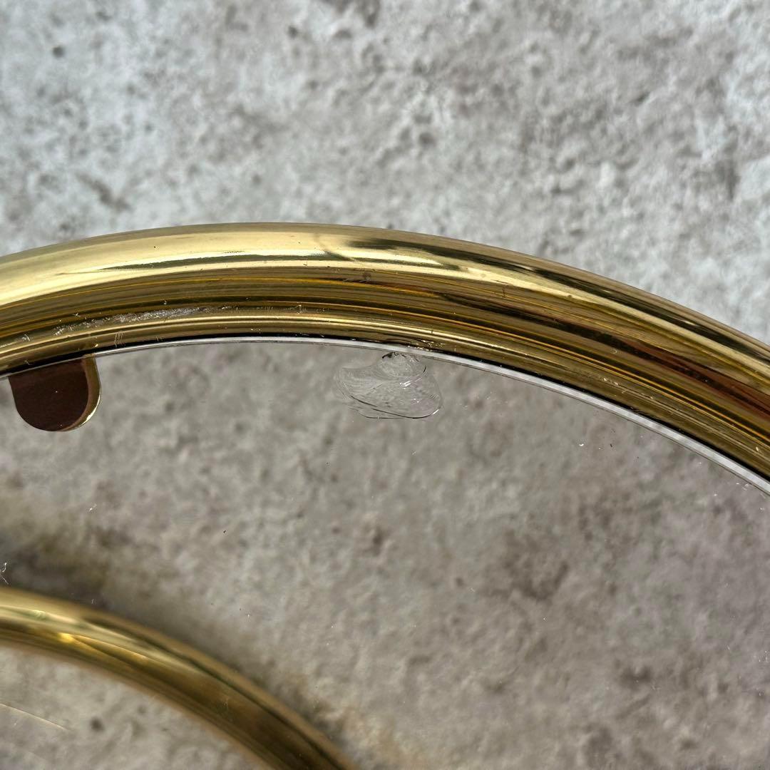 ✿北欧レトロ✿ミッドセンチュリー 3段ガラスサイドテーブル ラウンド