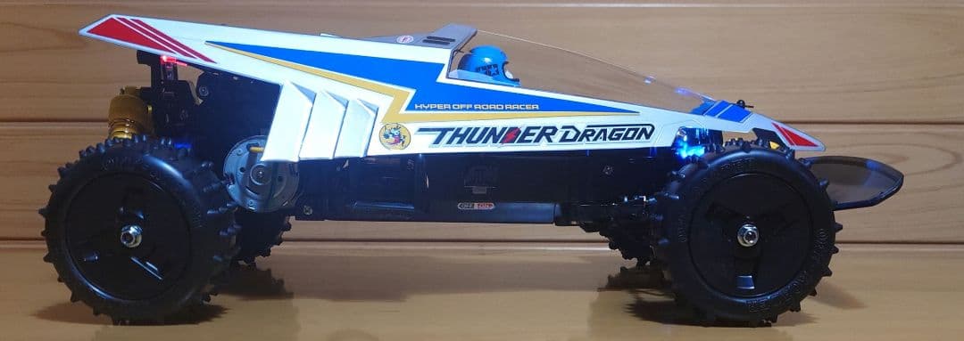 タミヤ電動RCカーNo.158サンダードラゴンLEDライト付プロポ…完成品