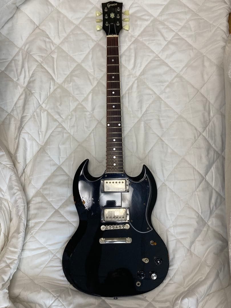 グレコSGスタイル エレキギター ブラック ジャンク扱い greco