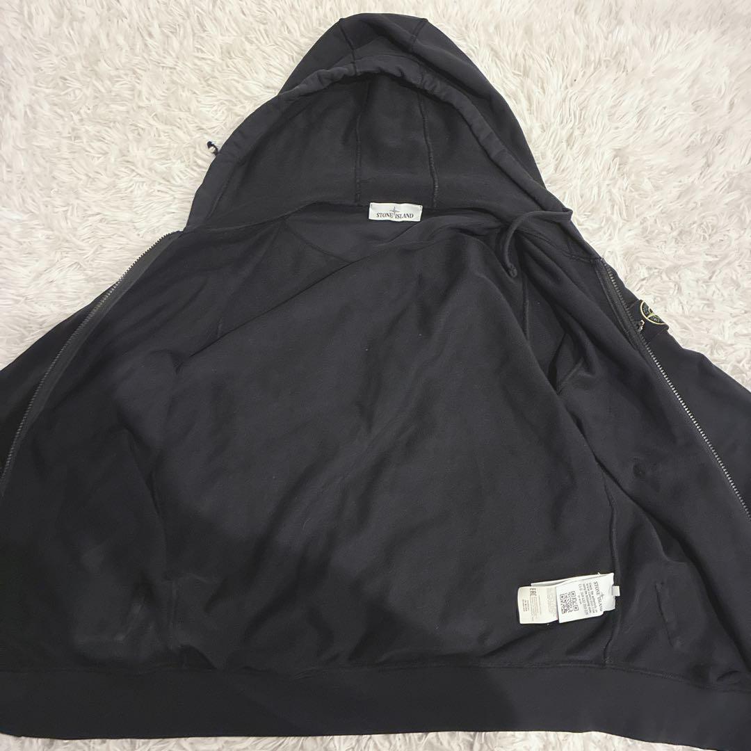 STONE  フルジップ パーカー 黒 L