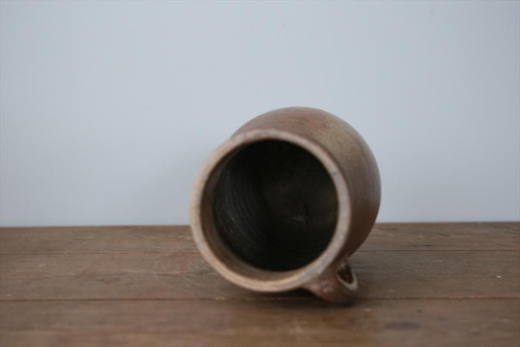 フランスアンティーク陶器ボトル//花瓶/花器/フラワーべース(86-56-1)