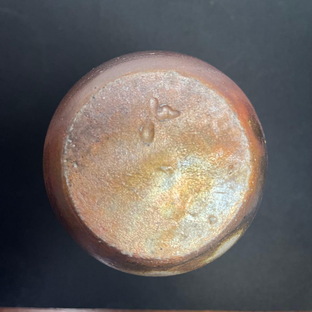 未使用】 備前焼 奥本健一 徳利 おちょこ 3点 酒器 未使用】 備前焼 奥