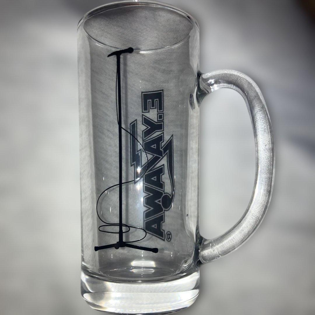 矢沢永吉　ビールジョッキ　ビワベース　フデ1 ロゴ3