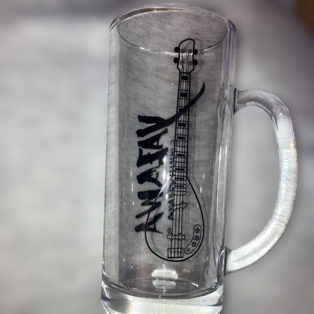 矢沢永吉　ビールジョッキ　ビワベース　フデ1 ロゴ3