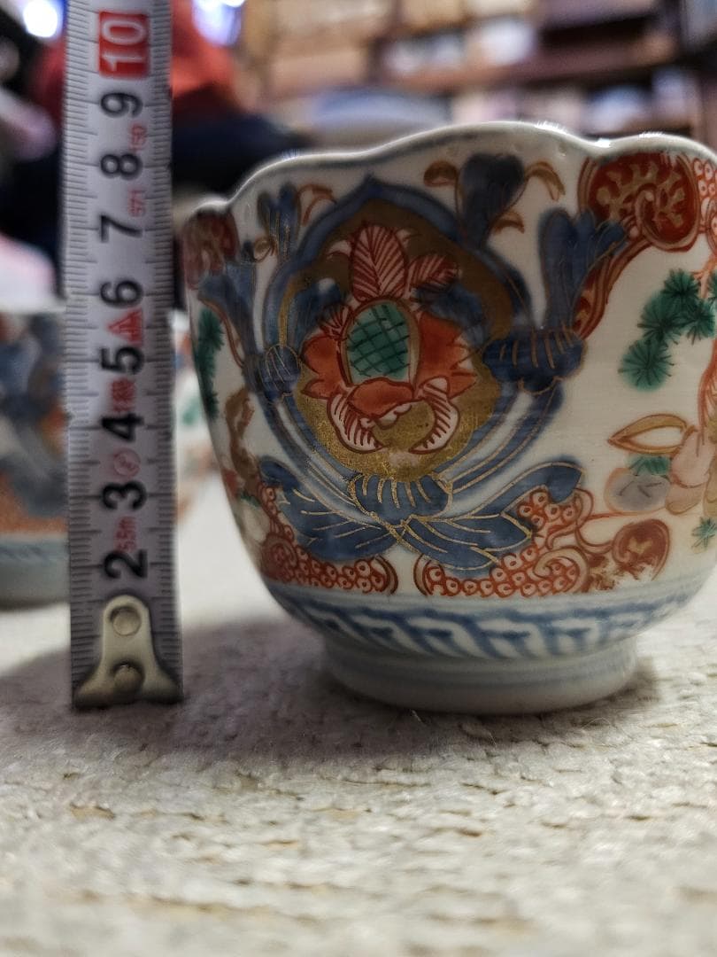 夏*J様 豪華‼️ 幕末明治の染錦 7寸中皿 小皿 なます皿 向付け 各種５客づ