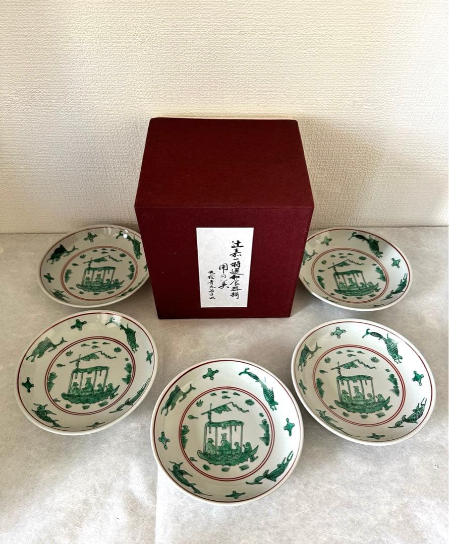 未使用】辻嘉一 特選和食器揃 用の美 料亭辻留 全60点 12種×5客 解説書