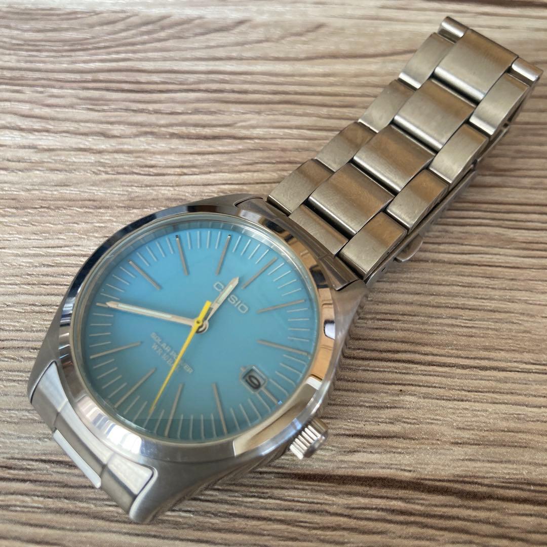 カシオ　MMW 102 ソーラー　アナログ　ターコイズ　ティファニーブルー