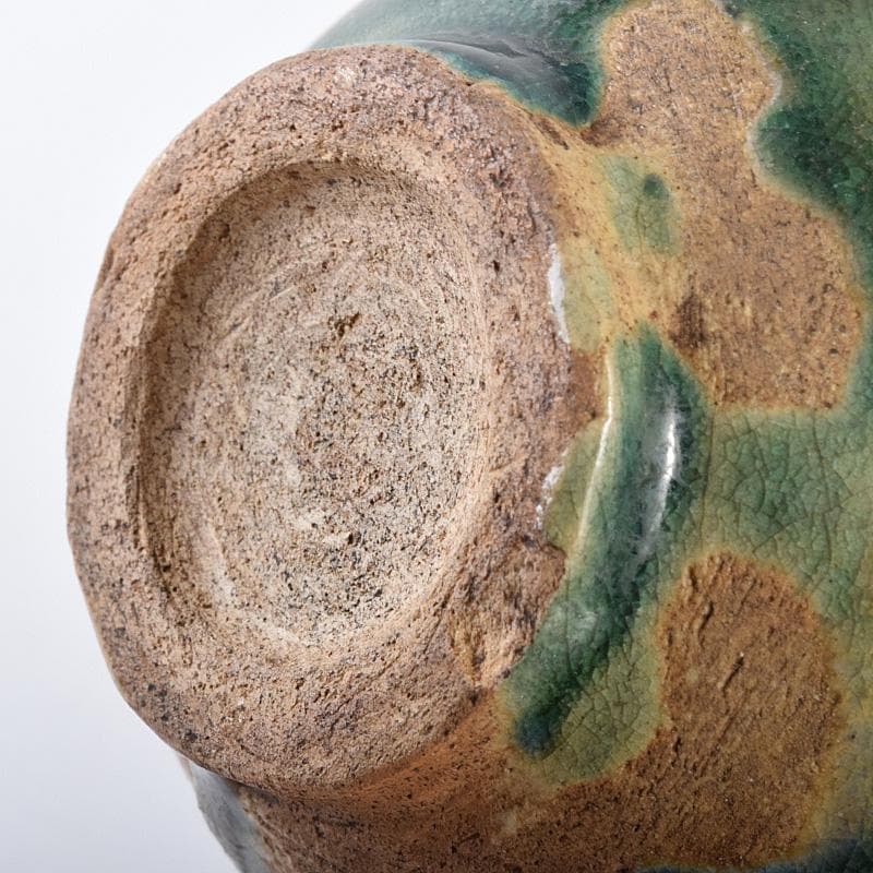 瀬戸焼 古瀬戸 窯変 海鼠釉 ぐい呑 酒盃 書付時代箱 V R7768