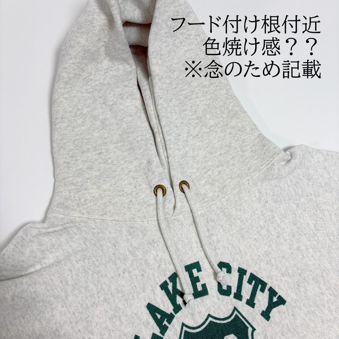 XXL　70s復刻　チャンピオン　染み込み3段プリント　リバースウィーブパーカー