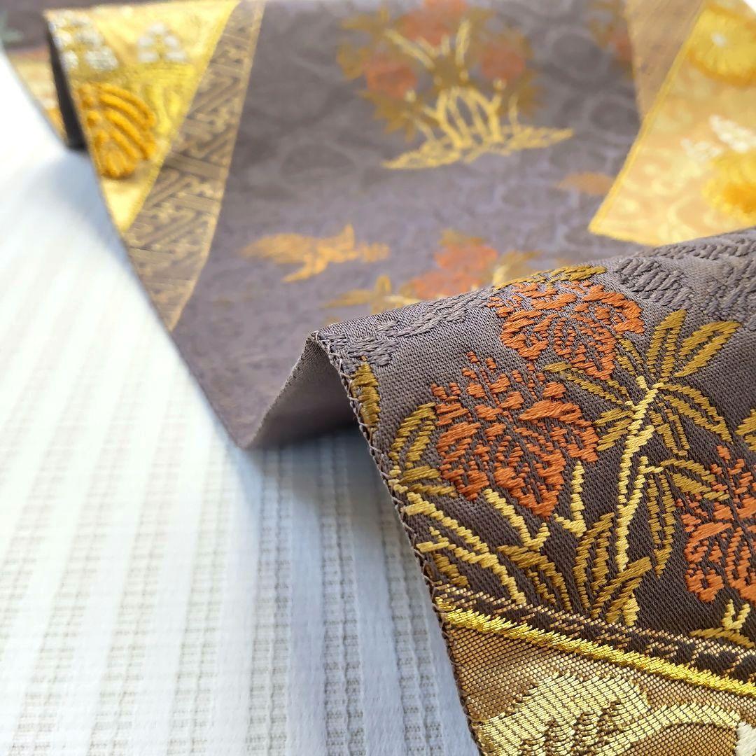 袋帯】灰紫の気品＊有職文様がずらり並ぶ“雅の世界｜裂