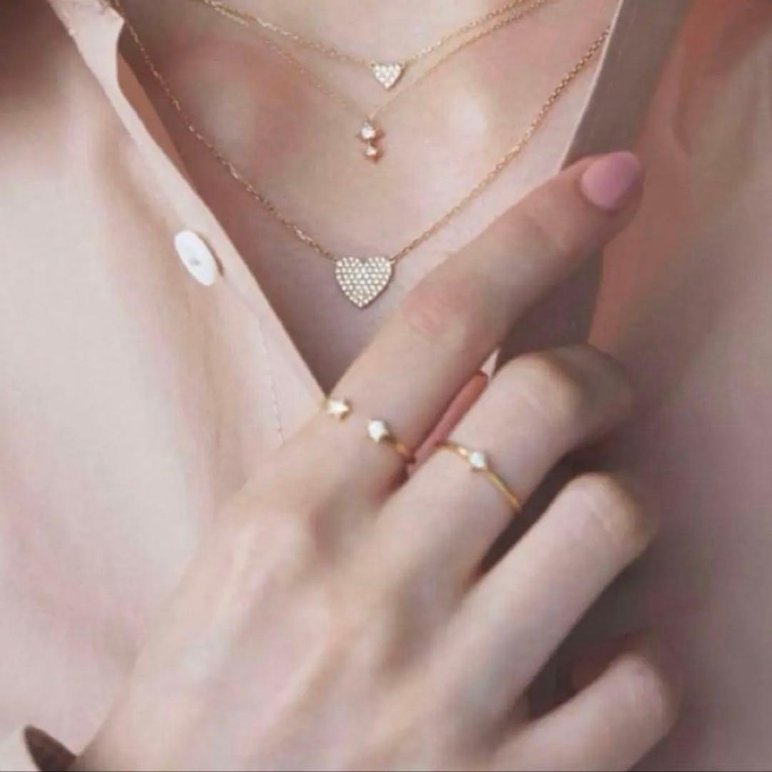 アーカー　ツインエトワールリング　10〜11号　AHKHA クリスマス　18k