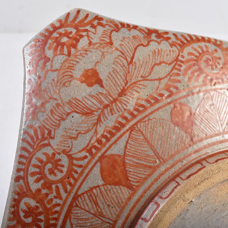 masa様専用 古九谷赤絵銀彩 人物文皿 二種 十客 時代箱付 F R9004B