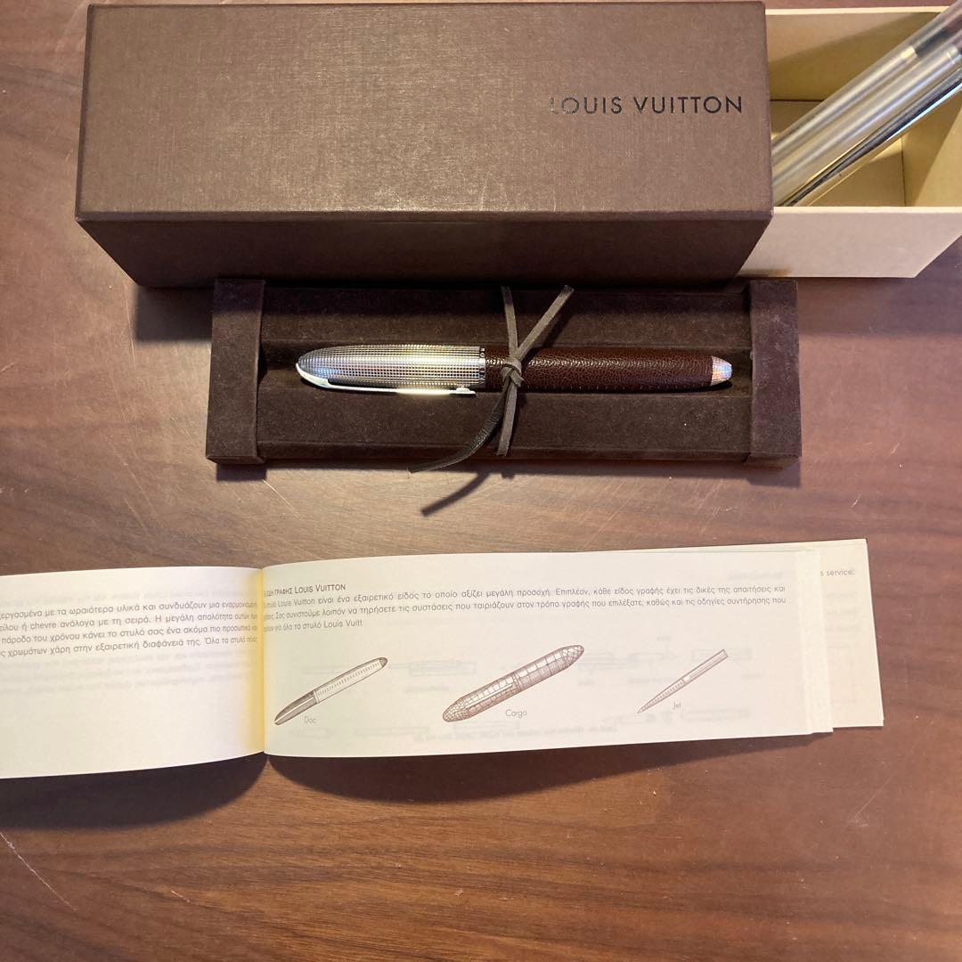 【極美品】ルイヴィトン ボールペン ドックキュイール ローラーボール　ブラウン