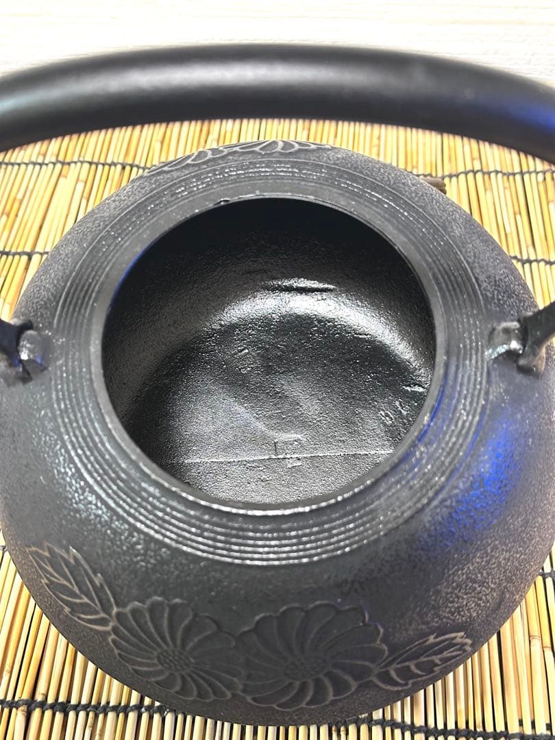 新品、供箱付 南部及春南部宝星堂造 22型 平丸菊