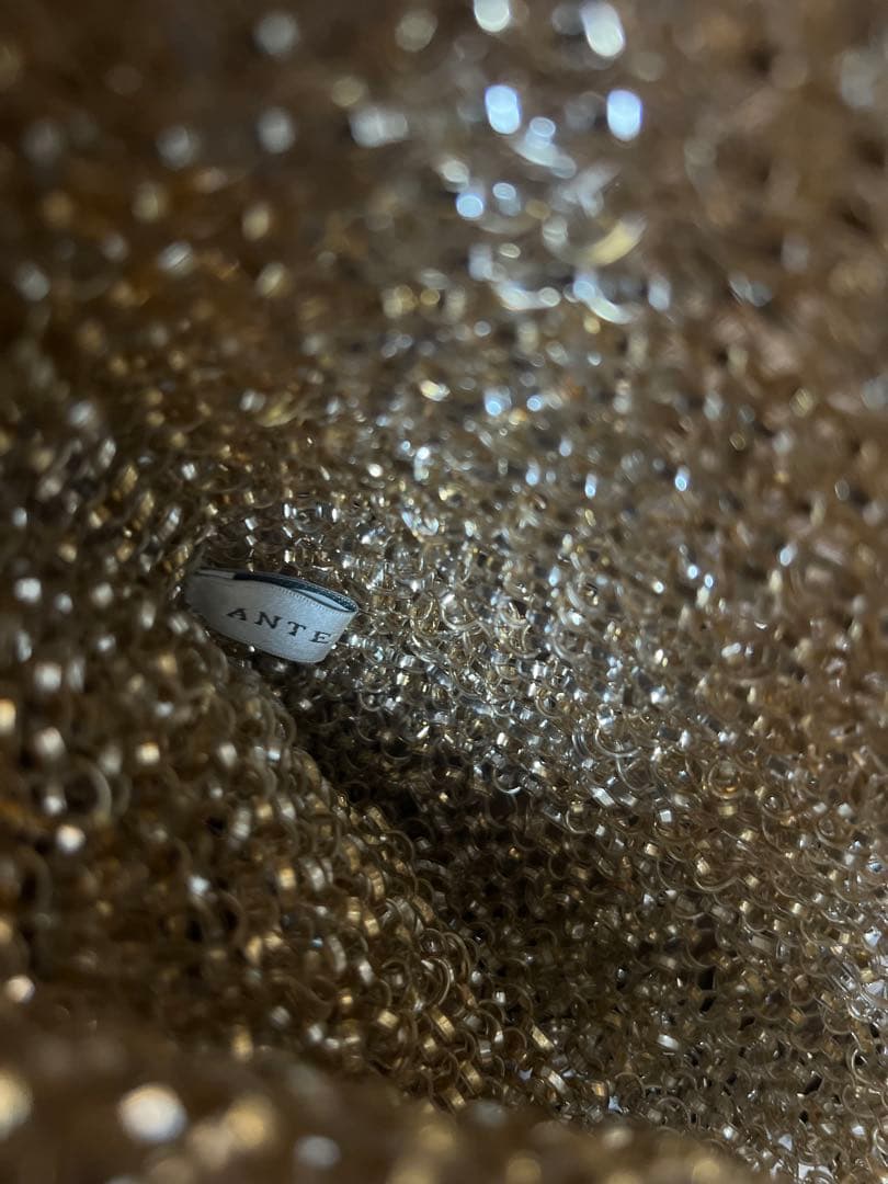 美品⭐︎ANTERIMA ゴールドワイヤーバッグ