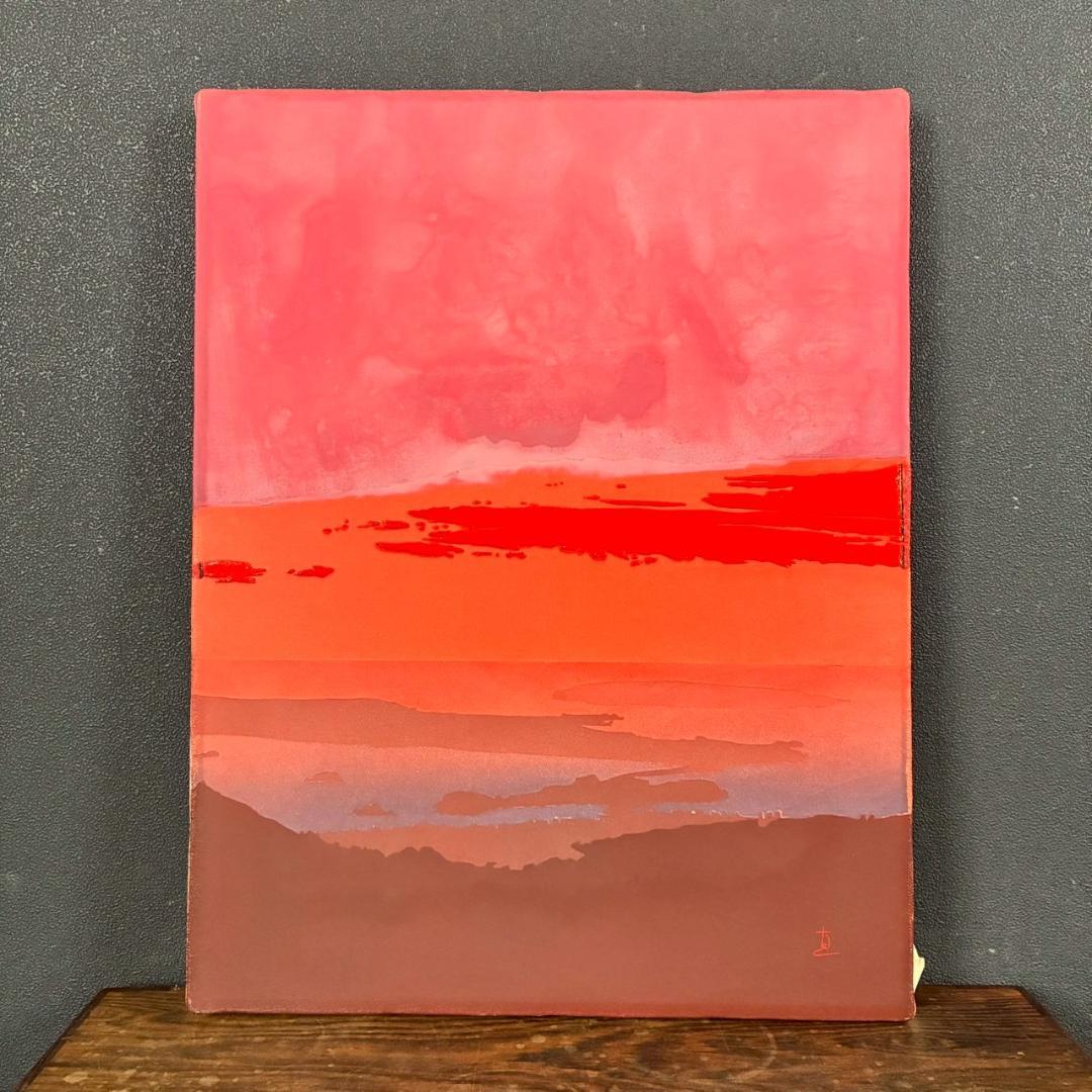 最終値下げ】鎮西直秀「沖縄にて-羽地内海-」油彩画 油絵 直筆サイン